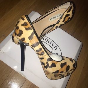 Steve Madden leopard print heels